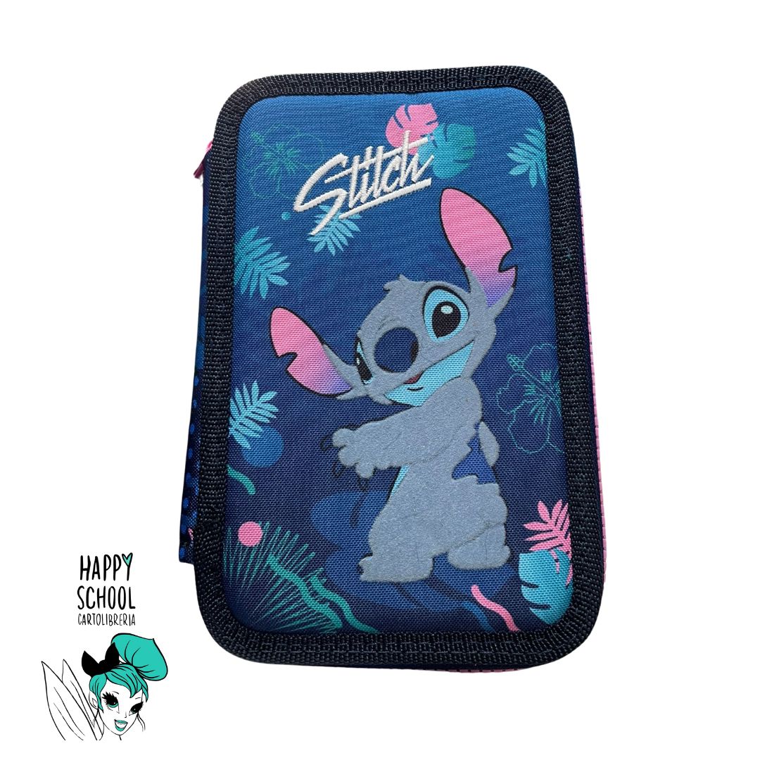 astuccio 3 zip STITCH DISNEY