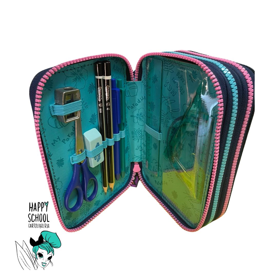 astuccio 3 zip STITCH DISNEY
