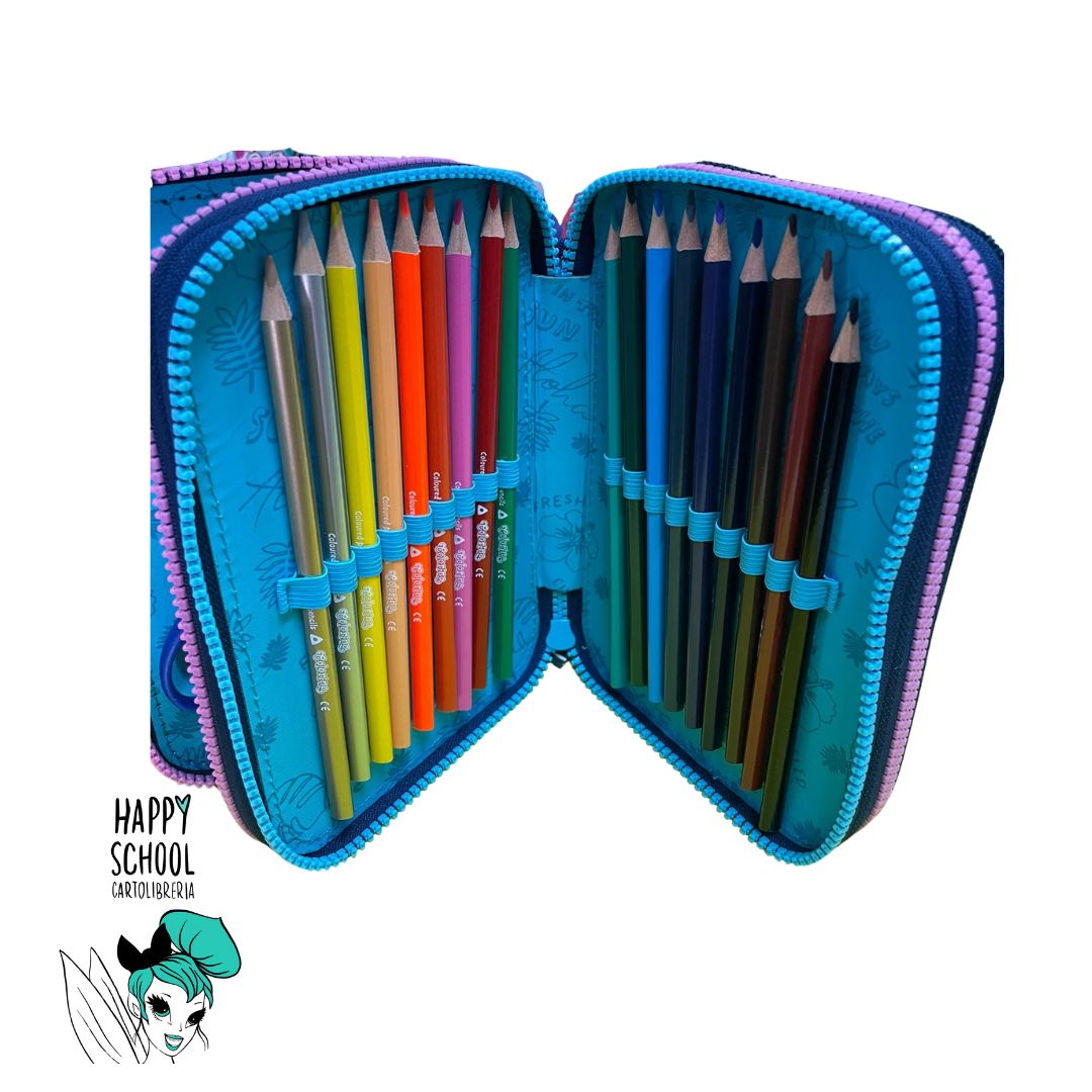 astuccio 3 zip STITCH DISNEY