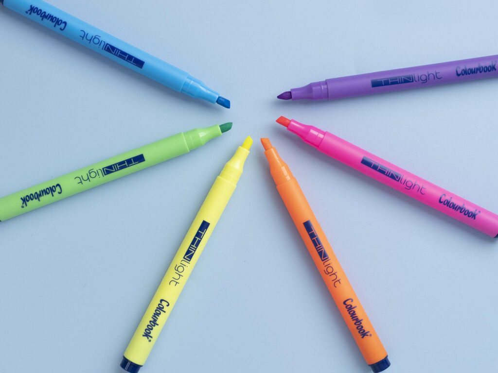 Evidenziatori fluo Thin Light 6 pezzi