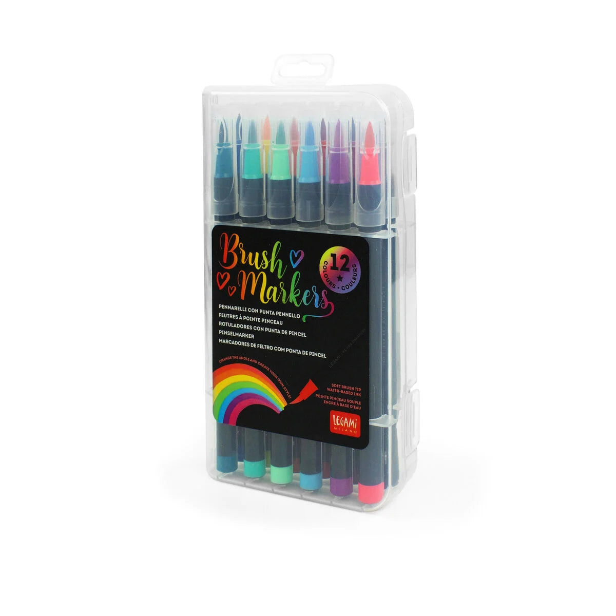Set di 12 Pennarelli con Punta Pennello - Brush Markers bright colours LEGAMI