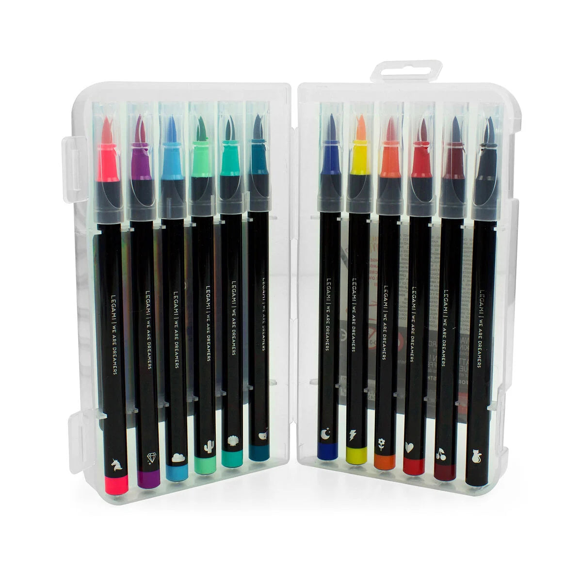 Set di 12 Pennarelli con Punta Pennello - Brush Markers bright colours LEGAMI