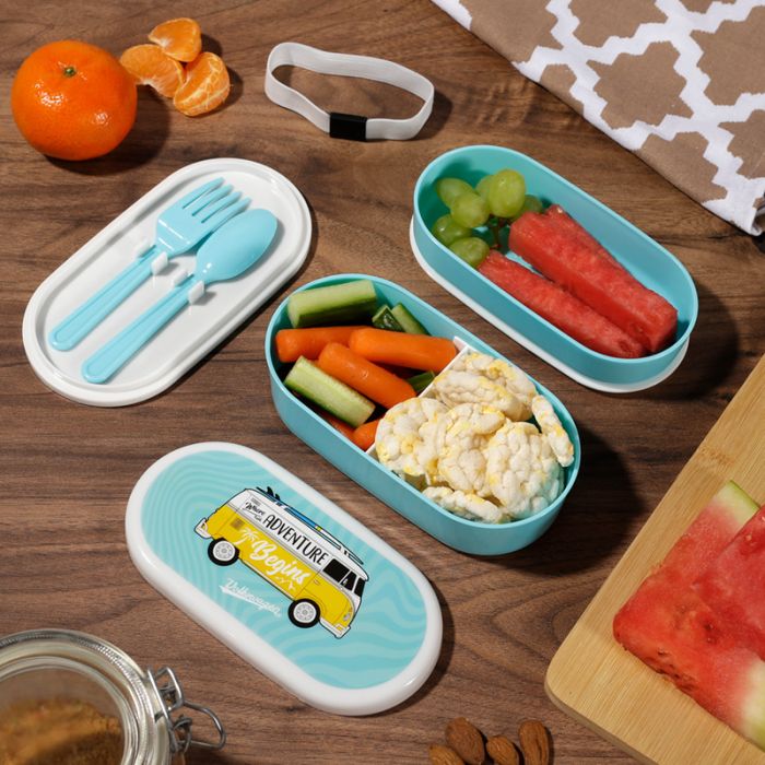 Set di Contenitori per Alimenti Bento con Posate - Volkswagen T1 - Surf
