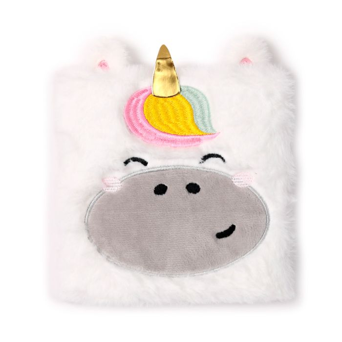 Quaderno con Copertina in Peluche - Unicorno - Adoracorns - Fluffies