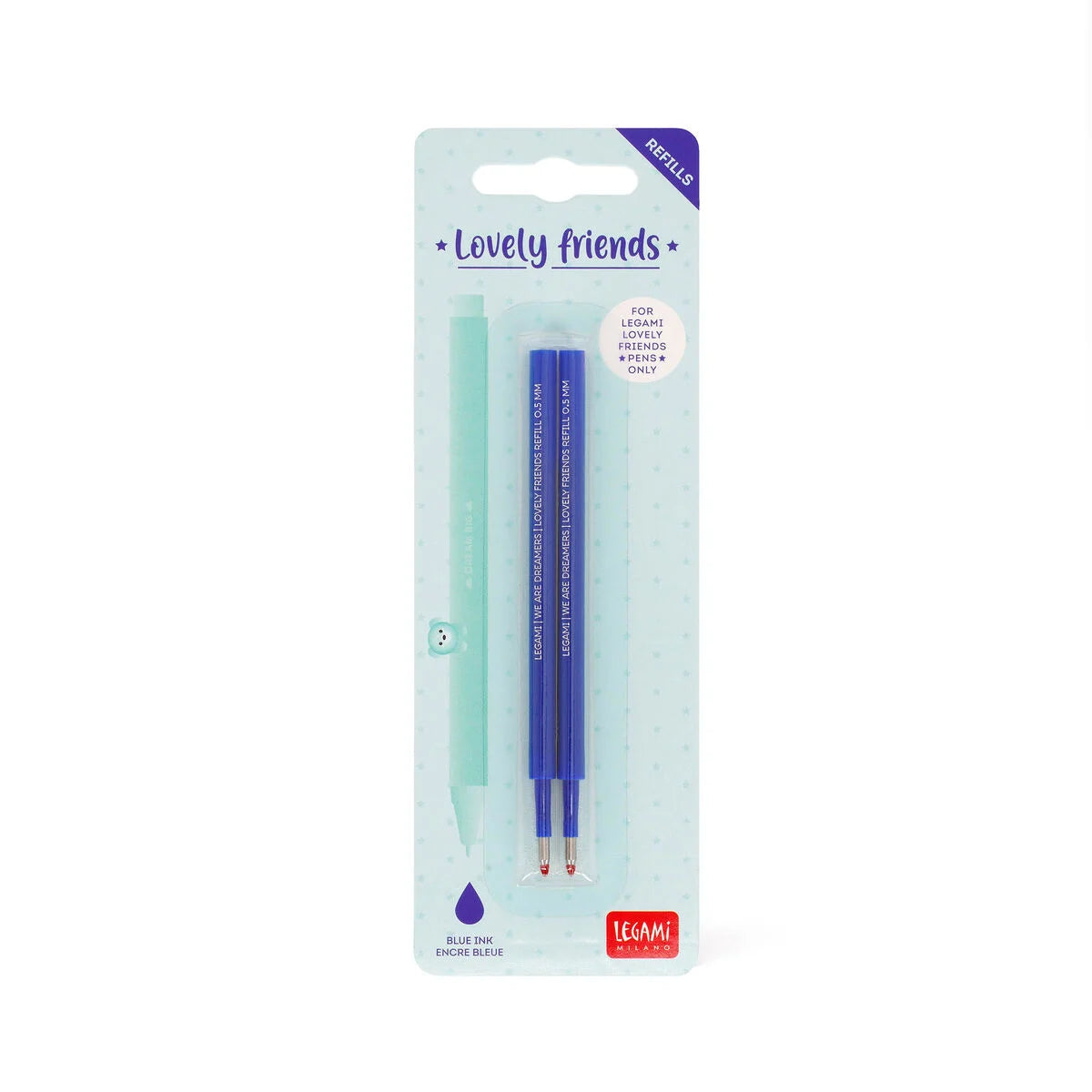 Set di 2 Refill per Penna Gel - Lovely Friends
