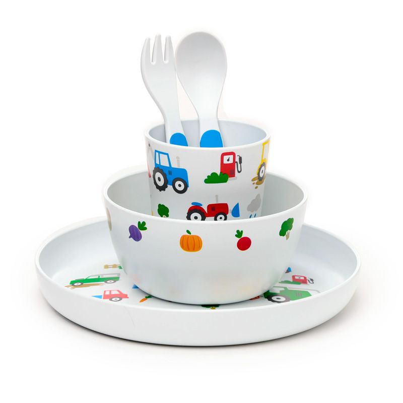 Set Pappa per Bambini in rPET (5 pezzi) - Trattori
