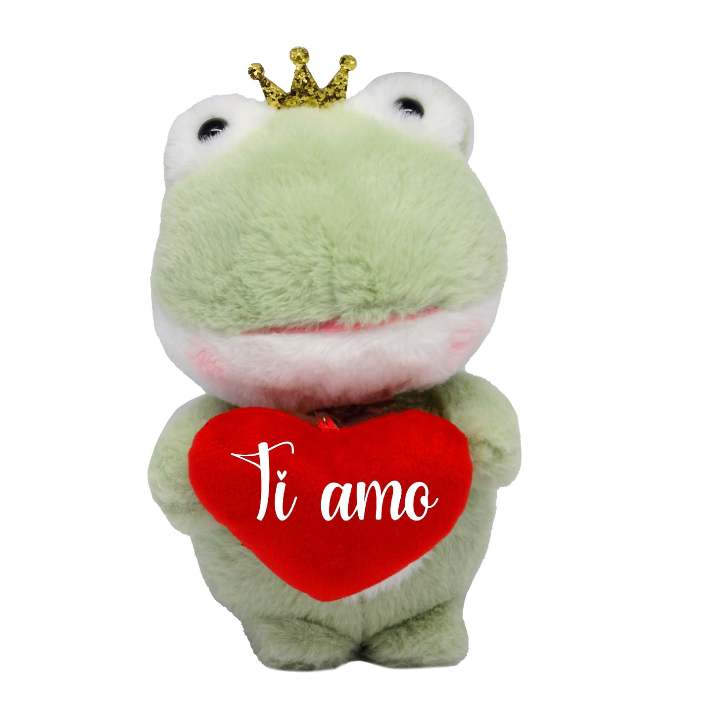 PELUCHE ANIMALE CORONA CON CUORE TI AMO