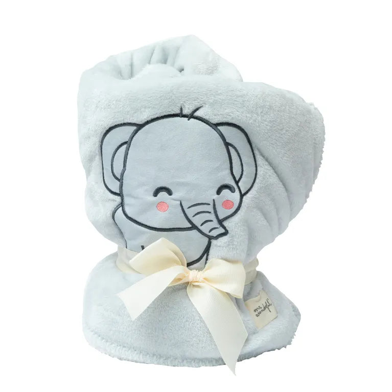 Coperta morbida per bambino - Elefante grigio