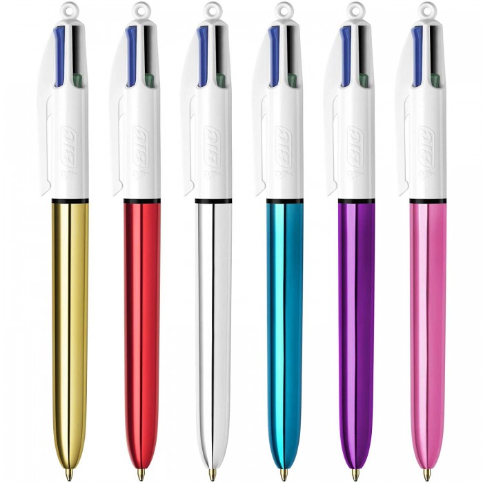 PENNE SFERA 4 COLOURS MEDIUM BIC SHINE