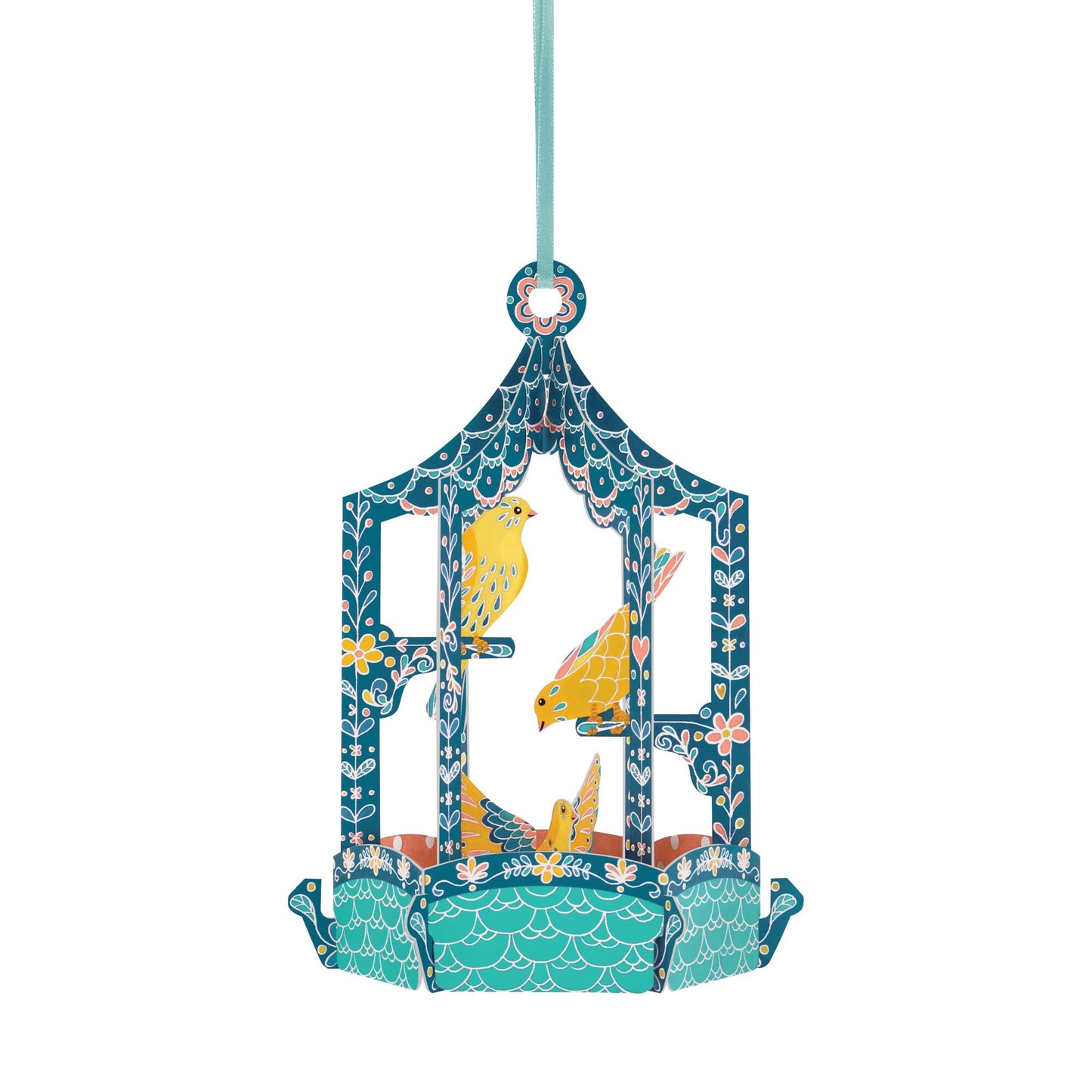 Biglietto auguri SANTORO chandeliers - uccellini -CL008