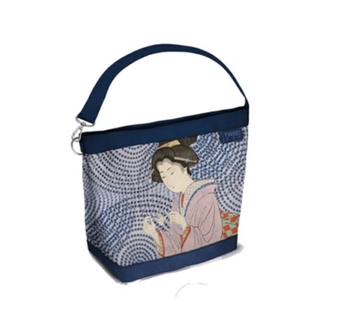 TWIIT Bag piccola, ART & POP, BLU CAMOSCIATO GEISHA
