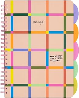 notebook A5 Mr WONDERFUL con divisori - Dreaming, creating, shining