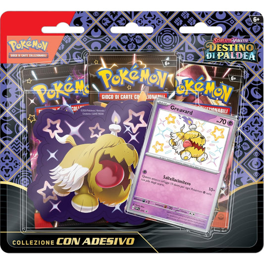 POKEMON DESTINO DI PALDEA SCARLATTO E VIOLETTO COLLEZIONE CON ADESIVO