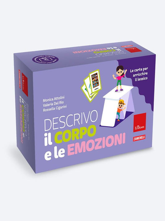 Descrivo il corpo e le emozioni. Le carte per arricchire il lessico. Con 2 Poster di Attolini Monica; Cigarini Rossella; Del Rio Valeria