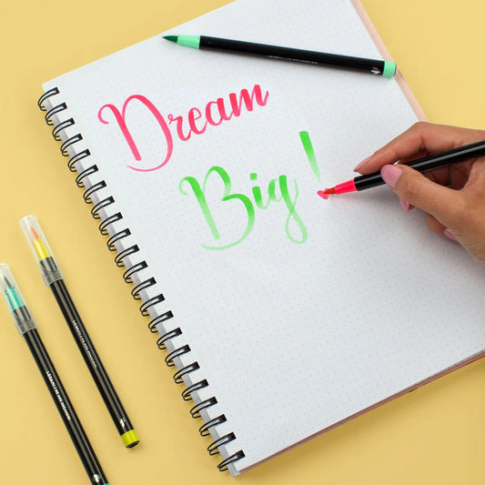 Set di 12 Pennarelli con Punta Pennello - Brush Markers bright colours LEGAMI