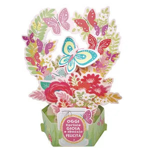 Biglietto auguri HELLMARK - TANTI AUGURI HAPPY BIRTHDAY FIORI