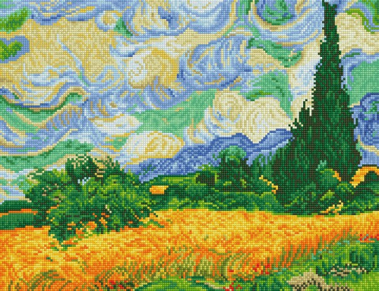 Diamonddotz - Wheat Fields (Van Gogh ) campi di grano