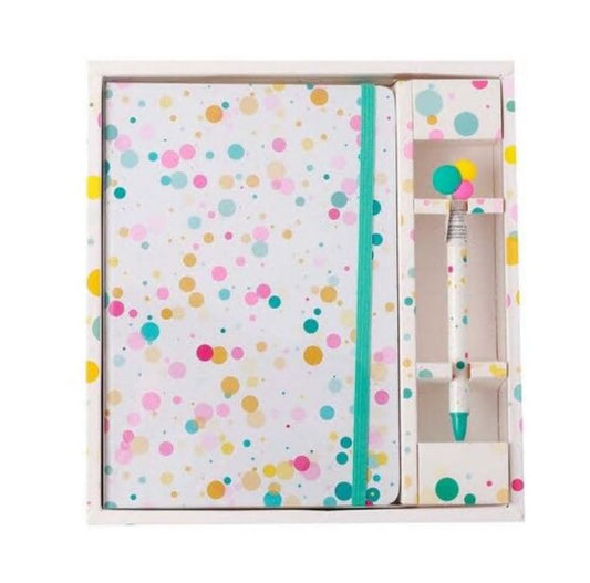 SET Notebook a/5+penna click cancellabile ricaricabile blu ITOTAL