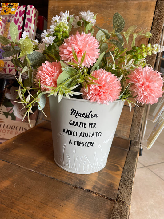 VASO di fiori “GRAZIE PER AVERCI AIUTATO A CRESCERE”