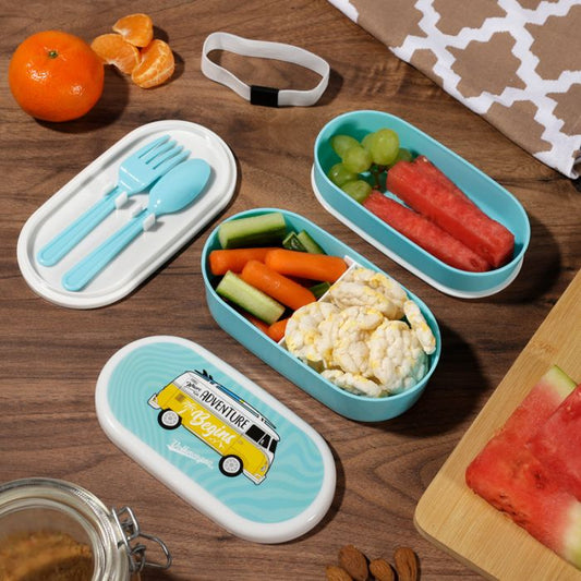 Set di Contenitori per Alimenti Bento con Posate - Volkswagen T1 - Surf