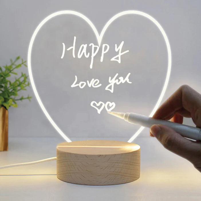 Lampada con penna da personalizzare cuore