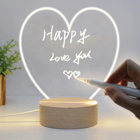 Lampada con penna da personalizzare cuore