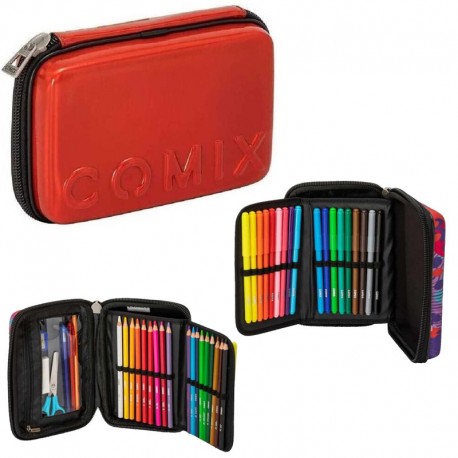 Astuccio Scolastico Rigido ONE TIME 2025/2026 Tinta Unita | Completo Di Cancelleria, EVA, 21.5x14x7 Cm