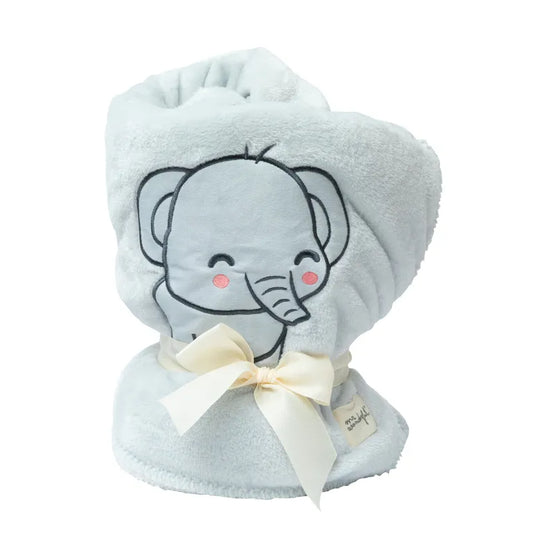 Coperta morbida per bambino - Elefante grigio
