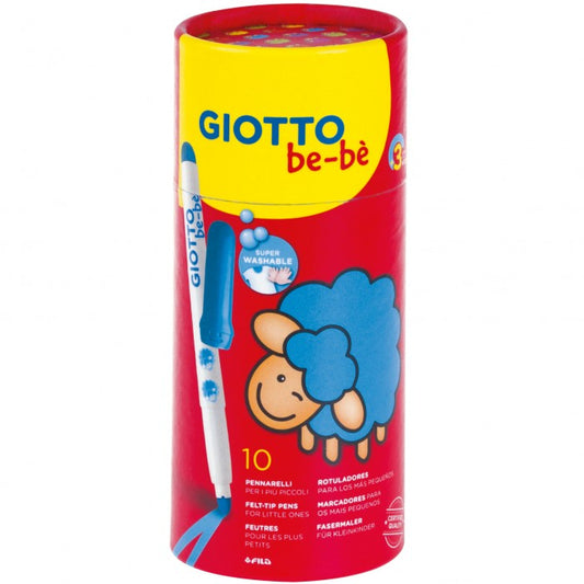 PENNARELLI GIOTTO BE-BE' BARATTOLO 10 COLORI FILA