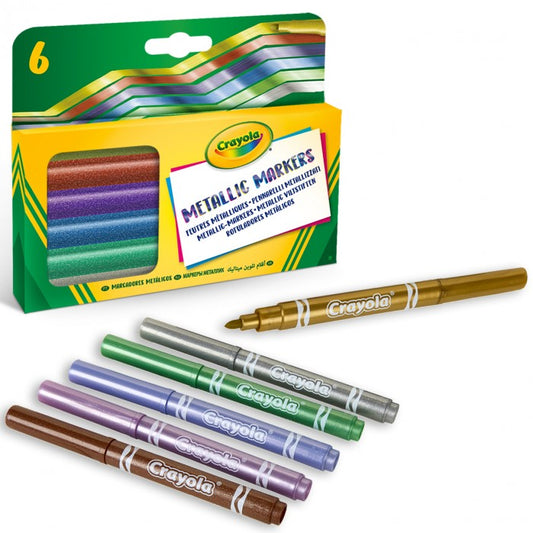 PENNARELLI METALLIZZATI SCATOLA 6 COLORI CRAYOLA