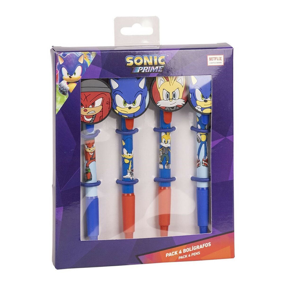 Set di Penne Sonic 4 Pezzi Multicolore