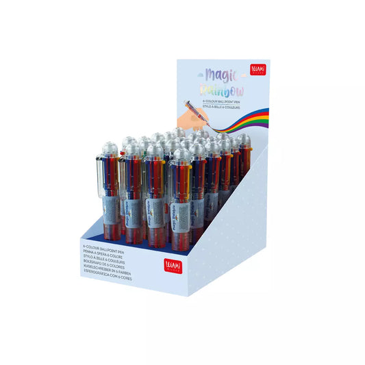 Penna A Sfera 6 Colori - Magic Rainbow Multicolor | Legami